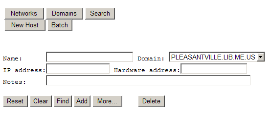 adding new host screen